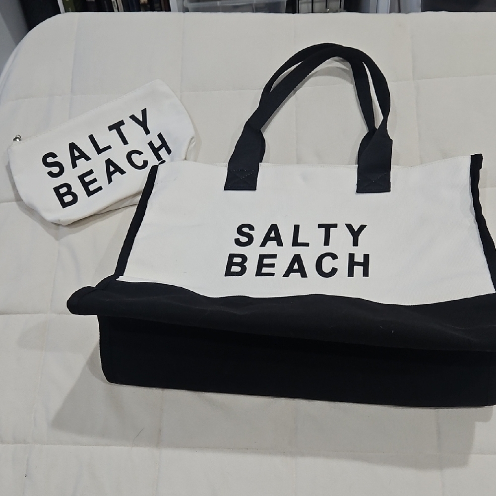 Black and White Tote Bag Set